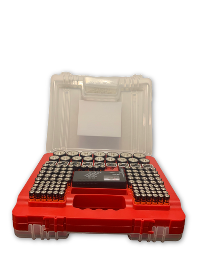 BRS Emergency Battery Kit: 203 Alkaline Batteries + Tester