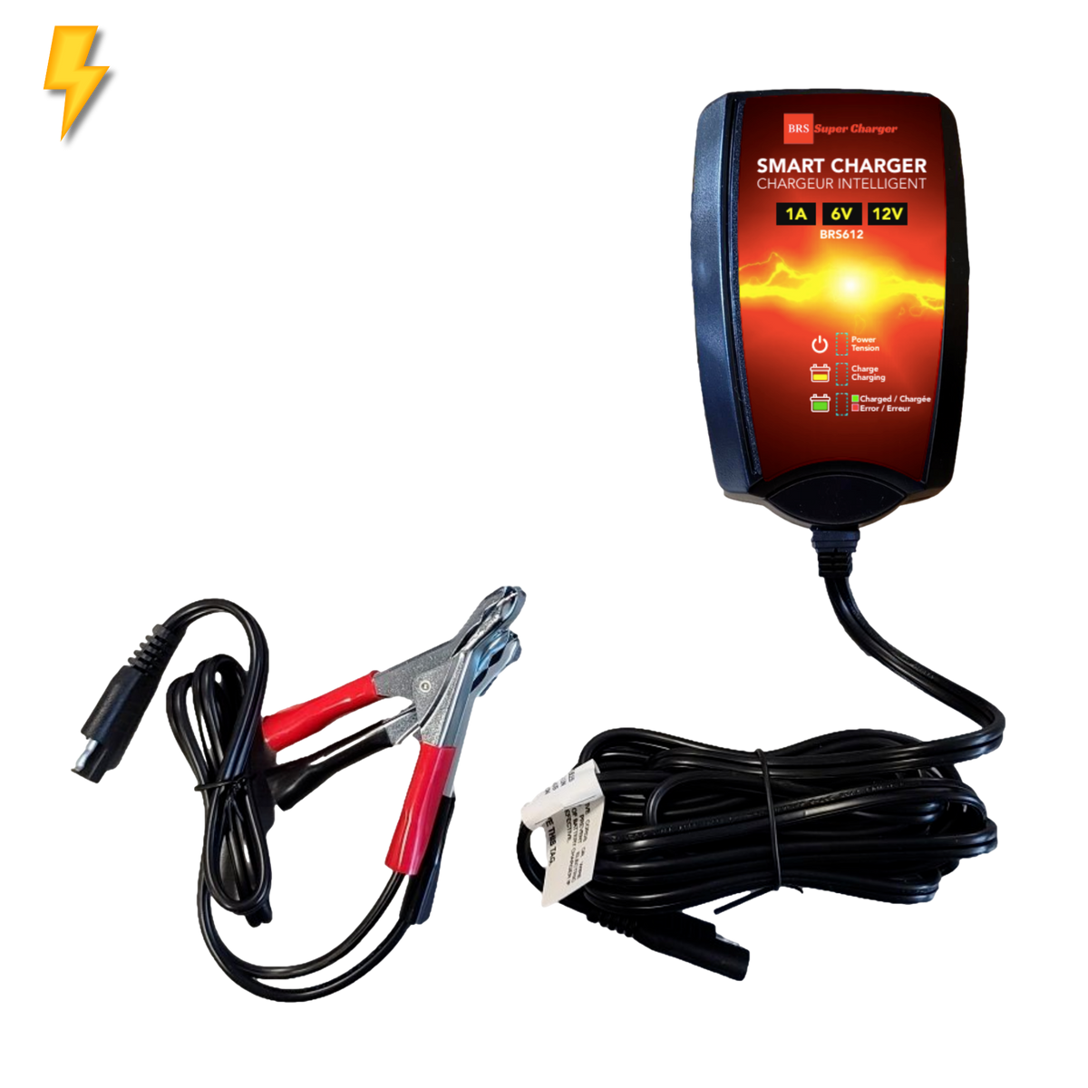 BRS Super Charger BRS612 - 6V/12V Trickle Charger - Battery Maintainer & Rejuvenator