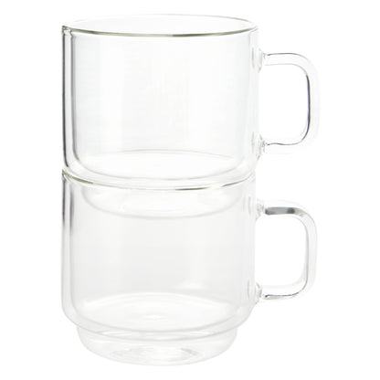 Barista Double-Wall Glass Mugs — Set of 2, 350 mL