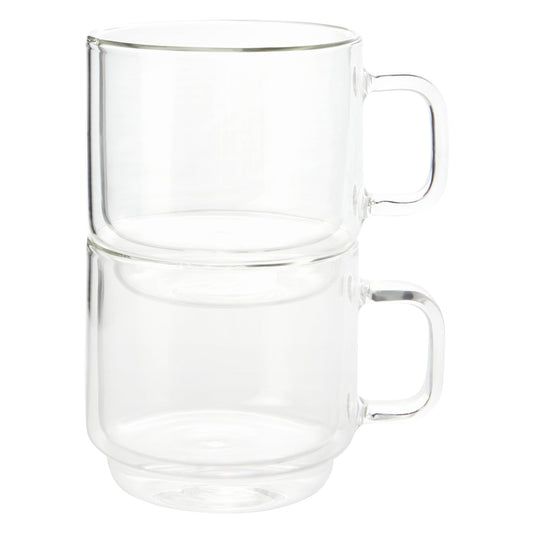 Barista Double-Wall Glass Mugs — Set of 2, 350 mL